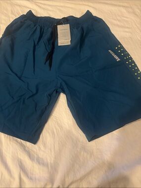Mens Athletic Shorts  with Reflective Accent with gel shock pad